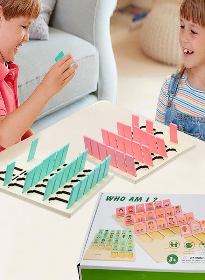 Linkyloop Guess Game Board Games Who Am I Wooden Board Game for Kids 3 4 5 6 7 8 Years Old Boys Girls Kids Operation for Family Night Memory Family Classic Board Games - Image 4